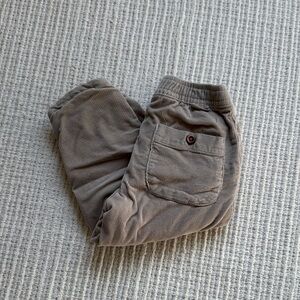 Zara baby Corduroy Elastic-Waist Pants in Taupe